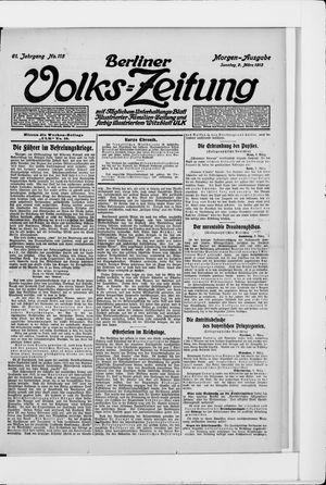 Berliner Volkszeitung vom 09.03.1913