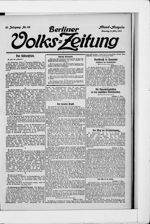 Berliner Volkszeitung on Mar 11, 1913