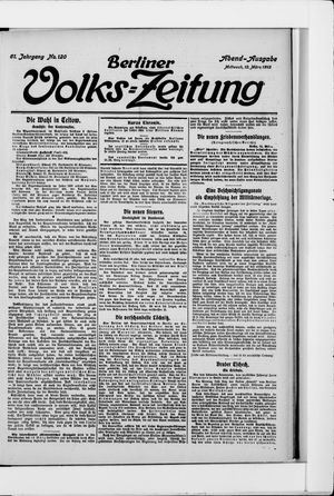 Berliner Volkszeitung on Mar 12, 1913