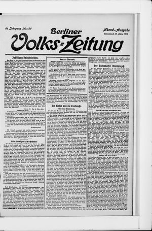 Berliner Volkszeitung vom 15.03.1913