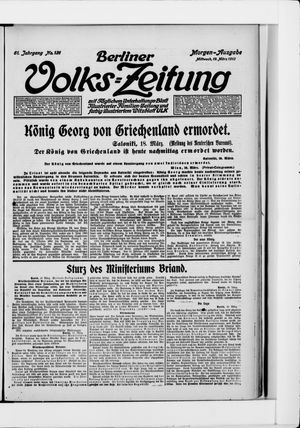 Berliner Volkszeitung vom 19.03.1913