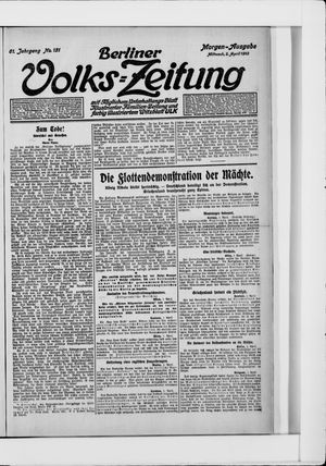 Berliner Volkszeitung on Apr 2, 1913