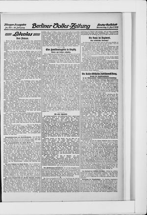 Berliner Volkszeitung vom 03.04.1913