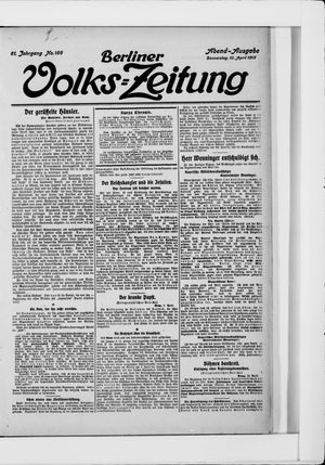 Berliner Volkszeitung vom 10.04.1913