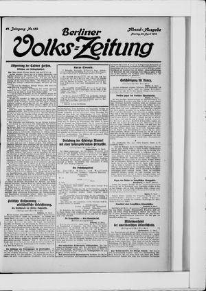 Berliner Volkszeitung vom 21.04.1913