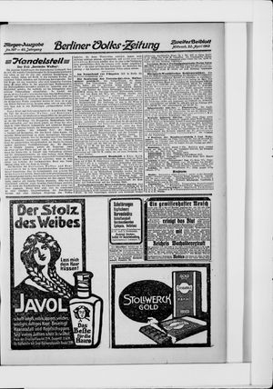Berliner Volkszeitung vom 23.04.1913