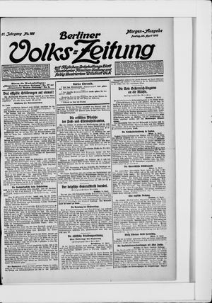 Berliner Volkszeitung on Apr 25, 1913
