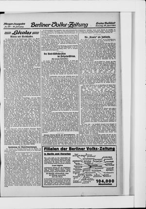 Berliner Volkszeitung vom 29.04.1913