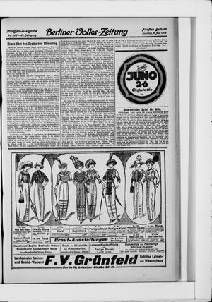 Berliner Volkszeitung vom 04.05.1913
