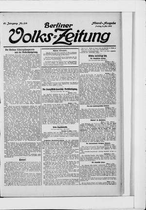 Berliner Volkszeitung vom 09.05.1913