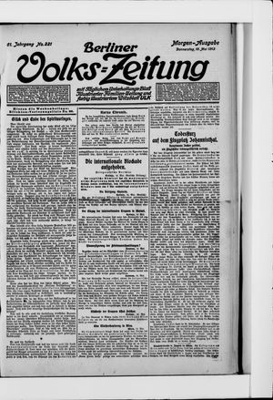 Berliner Volkszeitung vom 15.05.1913