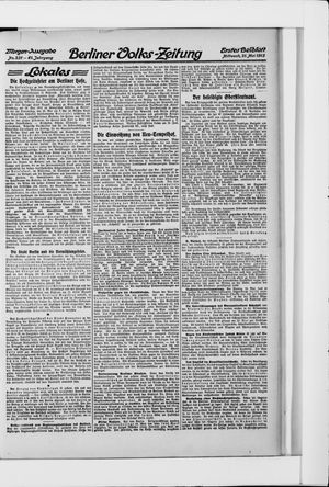 Berliner Volkszeitung vom 21.05.1913