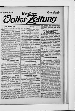 Berliner Volkszeitung vom 22.05.1913