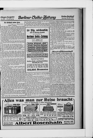 Berliner Volkszeitung vom 25.05.1913