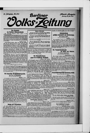 Berliner Volkszeitung vom 26.05.1913