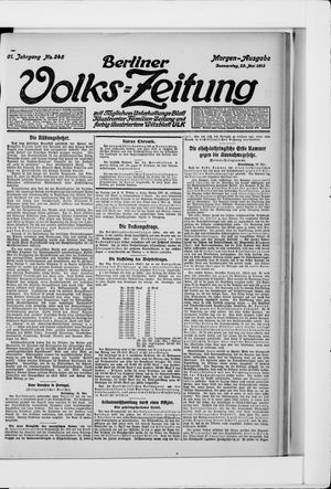 Berliner Volkszeitung vom 29.05.1913