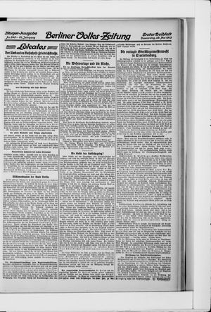 Berliner Volkszeitung vom 29.05.1913