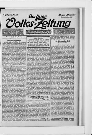 Berliner Volkszeitung vom 01.06.1913