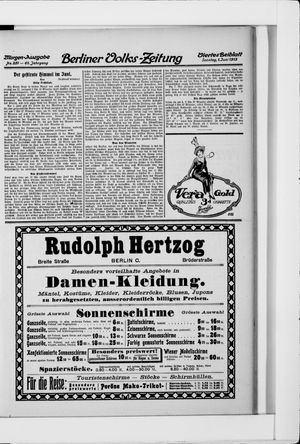 Berliner Volkszeitung vom 01.06.1913
