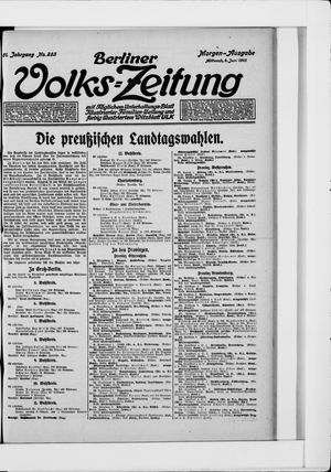 Berliner Volkszeitung vom 04.06.1913
