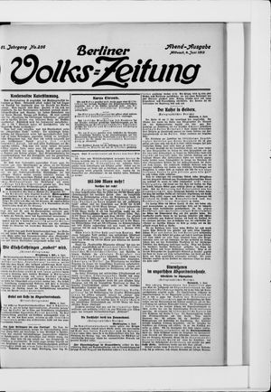 Berliner Volkszeitung vom 04.06.1913