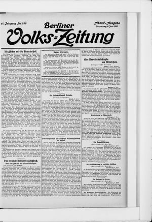 Berliner Volkszeitung vom 05.06.1913