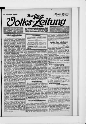 Berliner Volkszeitung vom 07.06.1913