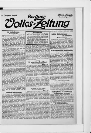 Berliner Volkszeitung on Jun 7, 1913