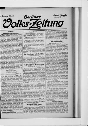 Berliner Volkszeitung vom 09.06.1913