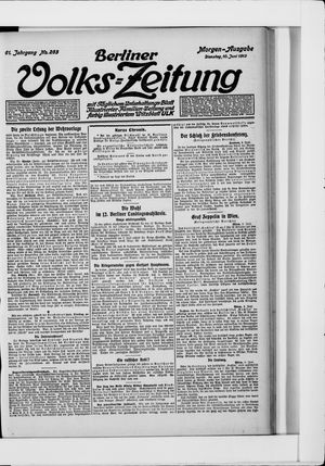 Berliner Volkszeitung vom 10.06.1913