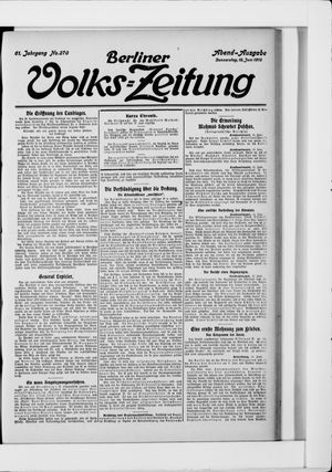 Berliner Volkszeitung vom 12.06.1913