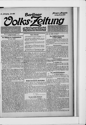 Berliner Volkszeitung vom 22.06.1913