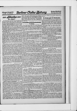 Berliner Volkszeitung vom 24.06.1913