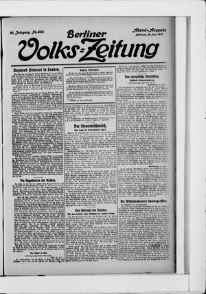 Berliner Volkszeitung vom 25.06.1913