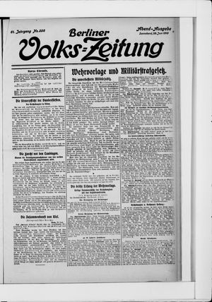 Berliner Volkszeitung vom 28.06.1913