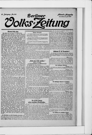 Berliner Volkszeitung vom 05.07.1913