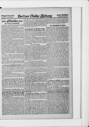 Berliner Volkszeitung vom 11.07.1913