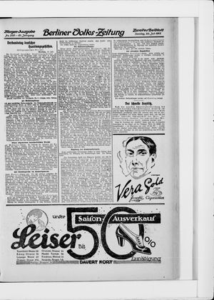Berliner Volkszeitung vom 20.07.1913