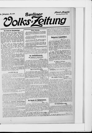 Berliner Volkszeitung vom 22.07.1913