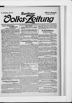 Berliner Volkszeitung vom 28.07.1913