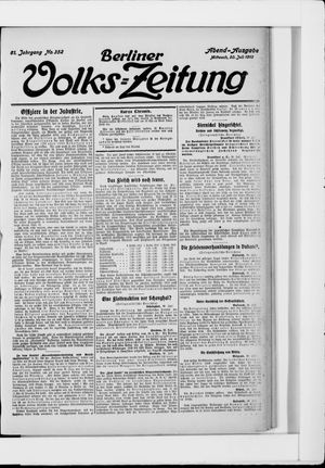 Berliner Volkszeitung vom 30.07.1913