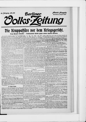 Berliner Volkszeitung vom 02.08.1913