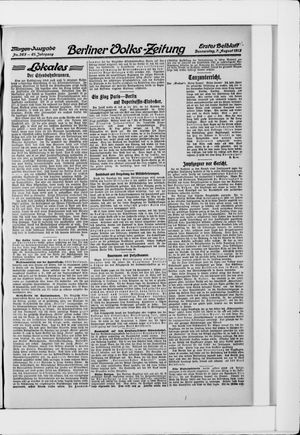 Berliner Volkszeitung vom 07.08.1913