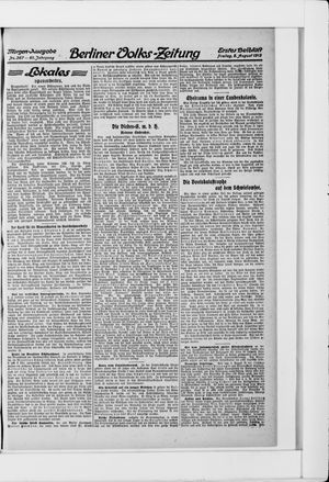Berliner Volkszeitung vom 08.08.1913