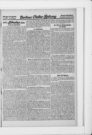 Berliner Volkszeitung vom 09.08.1913