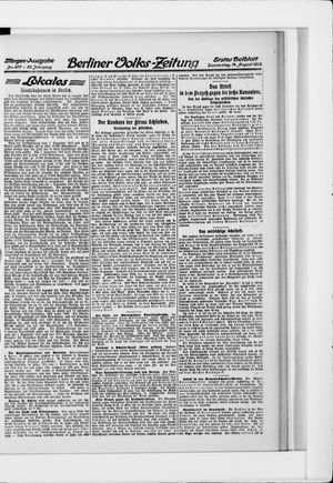 Berliner Volkszeitung vom 14.08.1913