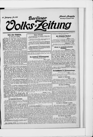 Berliner Volkszeitung vom 19.08.1913