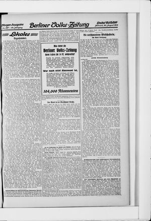 Berliner Volkszeitung vom 20.08.1913