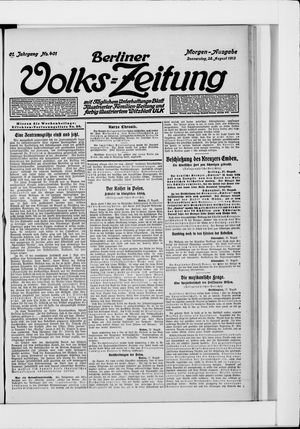 Berliner Volkszeitung vom 28.08.1913