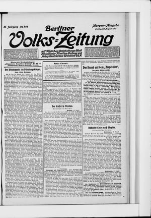Berliner Volkszeitung vom 29.08.1913